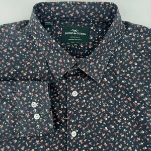 Rodd & Gunn Mens 2XL Sports Fit Floral Button Down Shirt Cotton Italy Woven